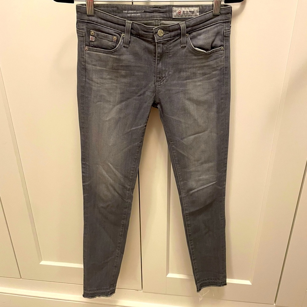 AG Legging Ankle Jeans in Gray Wash
